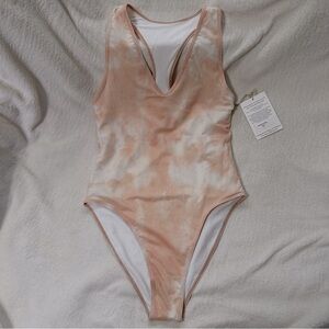 NWT Abysse Zale One Piece Swim Suit in Haze, Size Large
